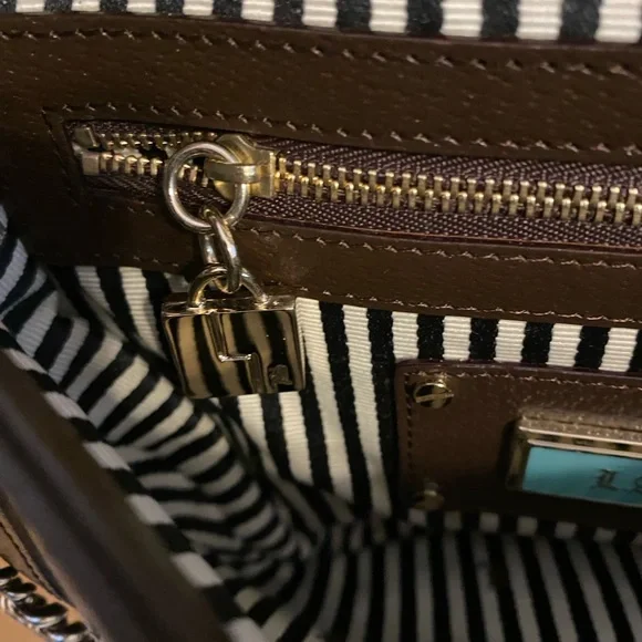 L.A.M.B Love Angel Music Baby Shoulder Signature Canvas Leather Purse, SMALL - Picture 12 of 13